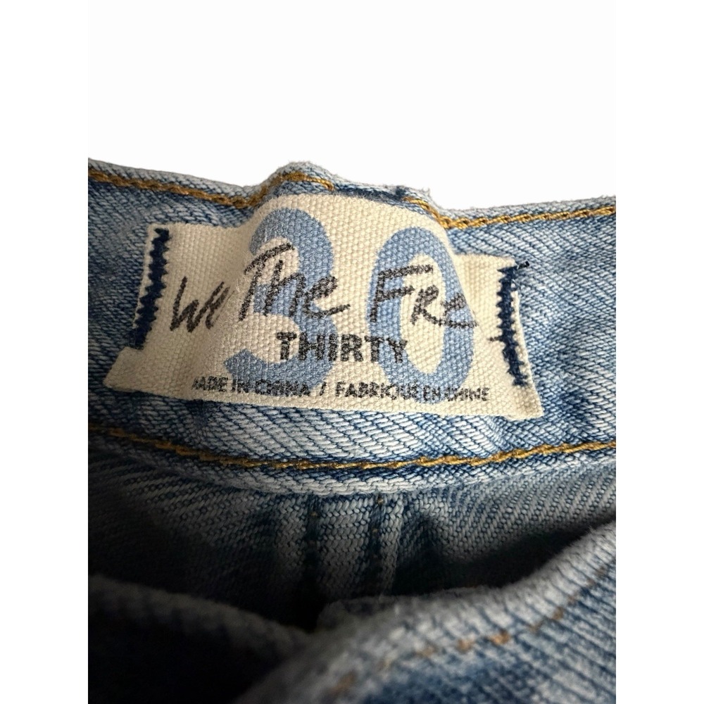 We The Free Shorts Free People 30 Distressed Cutoff Denim High Button Fly HH11-3 - Picture 2 of 9